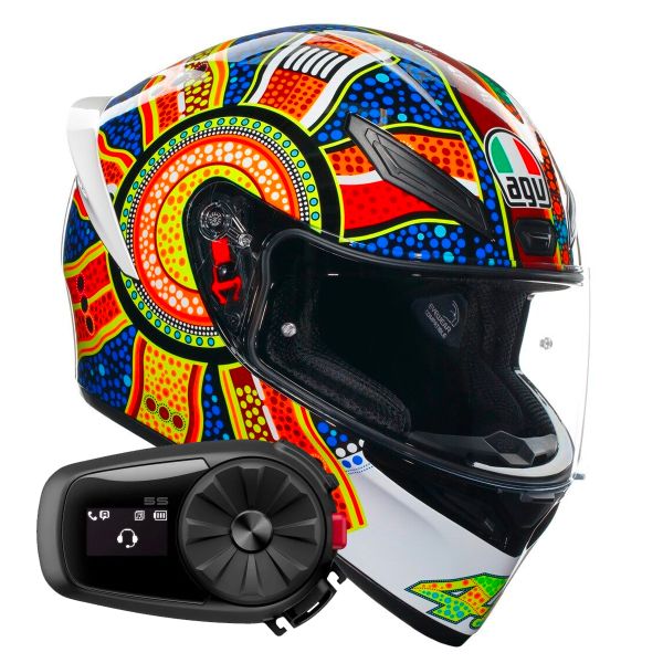 Full Face AGV K1 S Top Dreamtime + Kit Bluetooth 5S Solo