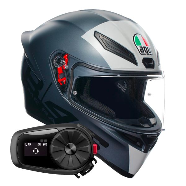 Full Face AGV K1 S Top Limit 46 + Kit Bluetooth 5S Solo