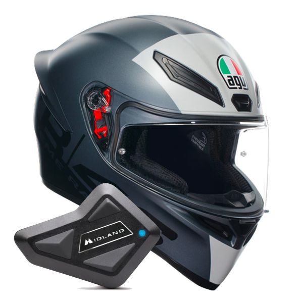 Full Face AGV K1 S Top Limit 46 + Kit Bluetooth BT Mini Full Face AGV K1 S Top Limit 46 + Kit Bluetooth BT Mini