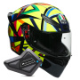 Casque Full Face AGV K1 S Top Soleluna 2017 + Kit Bluetooth BT Mini