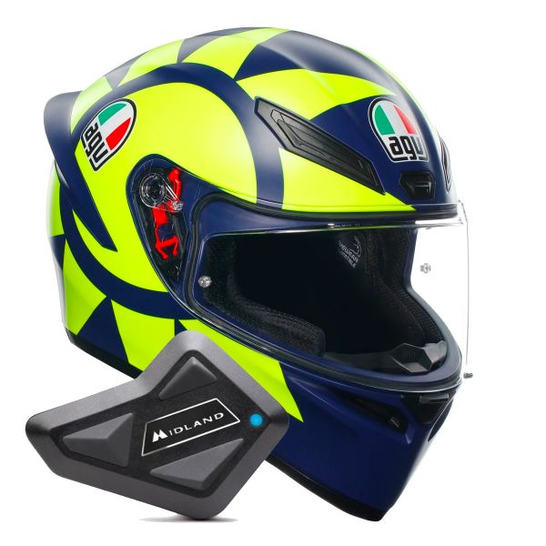 Full Face AGV K1 S Top Soleluna 2018 + Kit Bluetooth BT Mini Full Face AGV K1 S Top Soleluna 2018 + Kit Bluetooth BT Mini