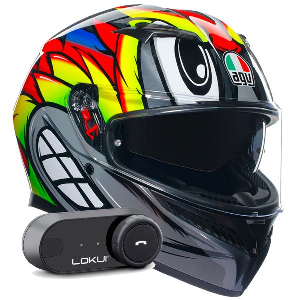 AGV K3 BIRDY 2.0 GREY/YELLOW/RED フルフェイス AGV K3 JIST Asian Fit - BIRDY 2.0 GREY/YELLOW/RED