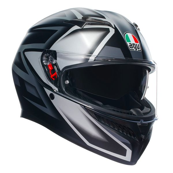 AGV K3 Multi Compound Black Grey + Kit Bluetooth Lokui K30