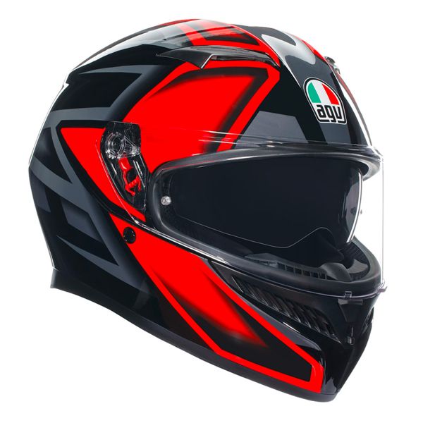 Full Face AGV K3 Multi Compound Black Red Full Face AGV K3 Multi Compound Black Red