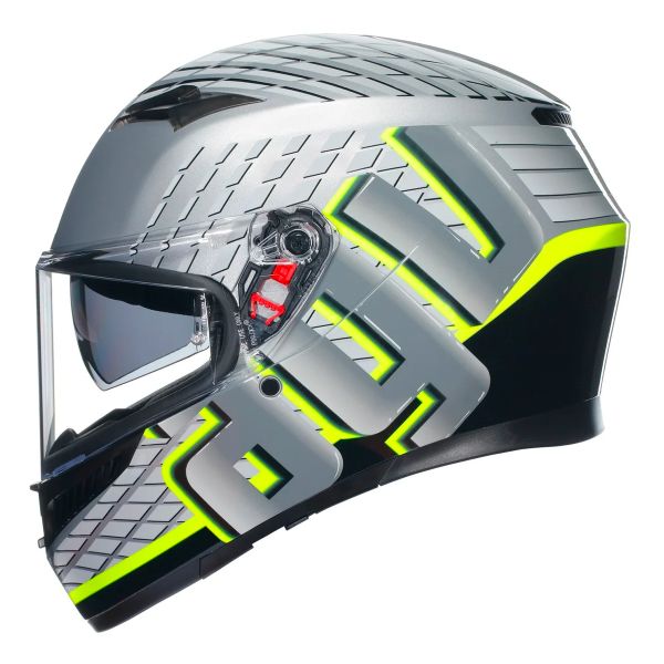 AGV K3 Multi Fortify Grey Black Yellow Fluo + Kit Bluetooth Lokui K30
