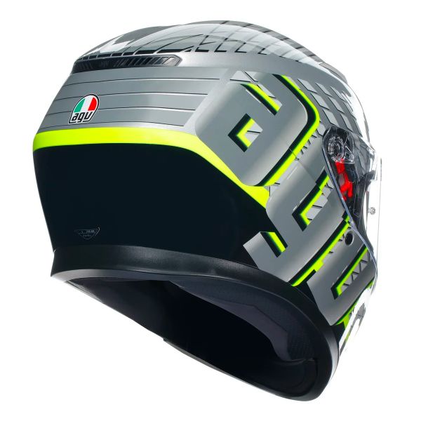 AGV K3 Multi Fortify Grey Black Yellow Fluo + Kit Bluetooth Lokui K30