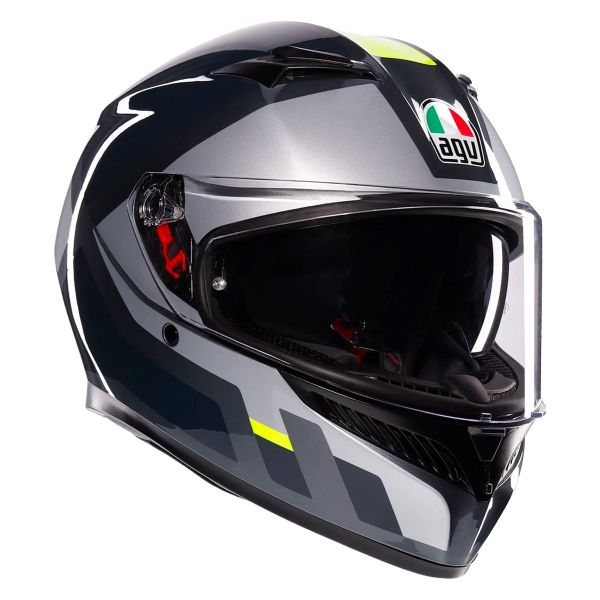 Full Face AGV K3 Shade Grey Yellow Fluo Full Face AGV K3 Shade Grey Yellow Fluo