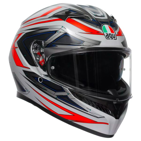 Full Face AGV K3 Space Matt White Red Fluo