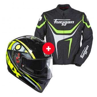 Full Face AGV K3 SV Top Solun 46 + Oggy Black White Yellow