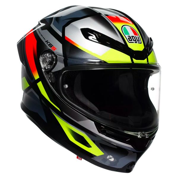 Full Face AGV K6 S Erazer Black Red Yellow Fluo