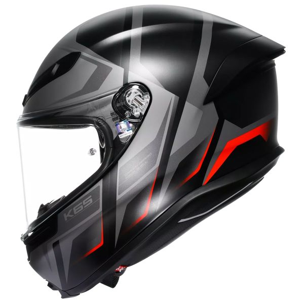 AGV K6 S Karve Matt Black Grey Red