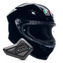 Casque Full Face AGV K6 S Mono Black + Kit Bluetooth BT Mini