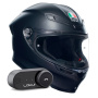 Casque Full Face AGV K6 S Mono Matt Black + Kit Bluetooth Lokui K30