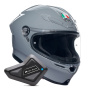 Casque Full Face AGV K6 S Mono Nardo Grey + Kit Bluetooth BT Mini