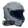 Casque Full Face AGV K6 S Mono Nardo Grey + Kit Bluetooth Lokui K30