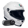 Casque Full Face AGV K6 S Mono White + Kit Bluetooth Lokui K30