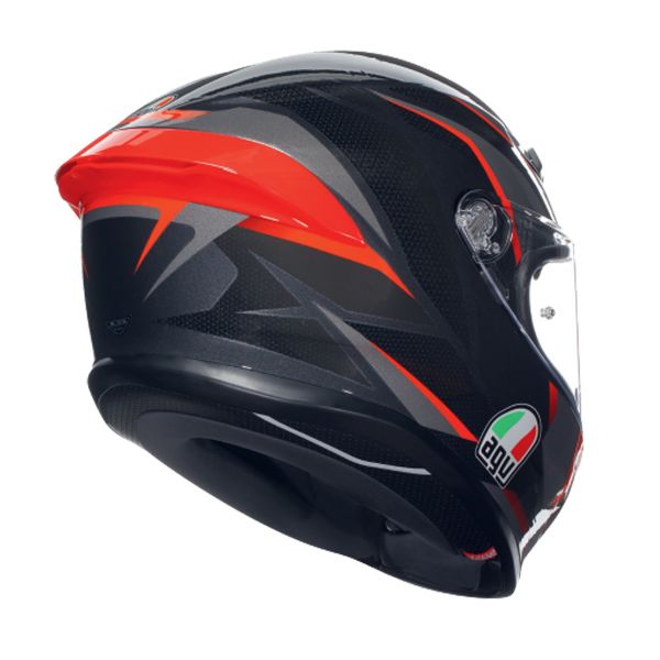 AGV K6 S Multi Slashcut Black Grey Red + Kit Bluetooth BT Mini