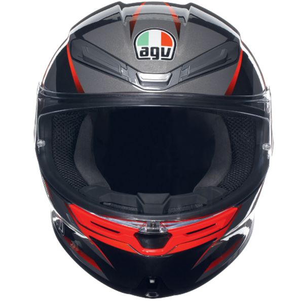 AGV K6 S Multi Slashcut Black Grey Red + Kit Bluetooth BT Mini