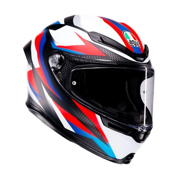 Full Face AGV K6 S Timewarp Matt Black Red Blue