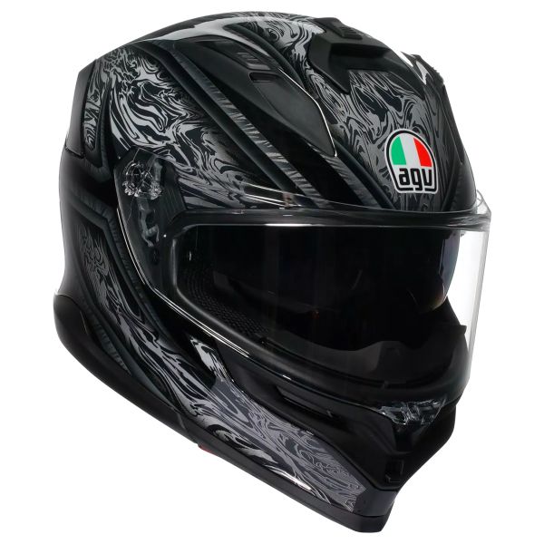Full Face AGV K7 Damascus Black Silver