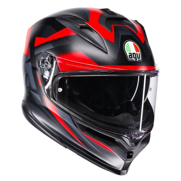 Full Face AGV K7 Glimpse Matt Black Red