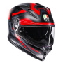 Casque Full Face AGV K7 Glimpse Matt Black Red