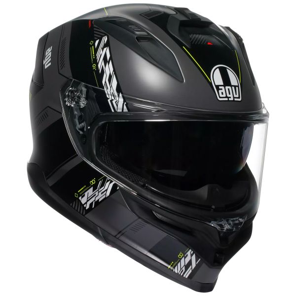 Full Face AGV K7 Kyber Matt Grey Yellow Fluo Full Face AGV K7 Kyber Matt Grey Yellow Fluo