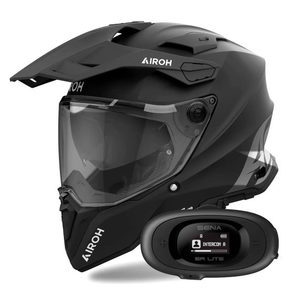 Full Face Airoh Commander 2 Color Black Matt + Kit bluetooth 5R Lite Solo Full Face Airoh Commander 2 Color Black Matt + Kit bluetooth 5R Lite Solo