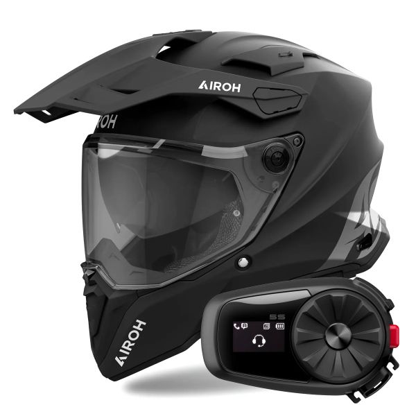 Full Face Airoh Commander 2 Color Black Matt + Kit Bluetooth 5S Solo Full Face Airoh Commander 2 Color Black Matt + Kit Bluetooth 5S Solo