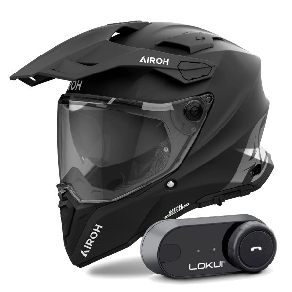 Full Face Airoh Commander 2 Color Black Matt + Kit Bluetooth Lokui K30 Full Face Airoh Commander 2 Color Black Matt + Kit Bluetooth Lokui K30