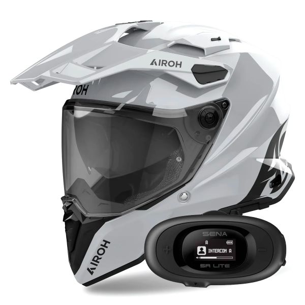 Full Face Airoh Commander 2 Color Cement Grey + Kit bluetooth 5R Lite Solo Full Face Airoh Commander 2 Color Cement Grey + Kit bluetooth 5R Lite Solo