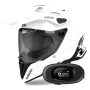 Casque Full Face Airoh Commander 2 Color White + Kit bluetooth 5R Lite Solo