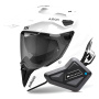 Casque Full Face Airoh Commander 2 Color White + Kit Bluetooth BT Mini
