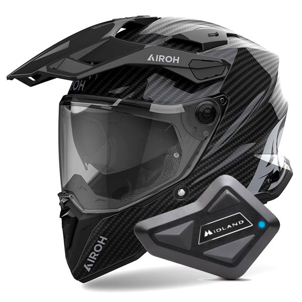 Full Face Airoh Commander 2 Full Carbon + Kit Bluetooth BT Mini