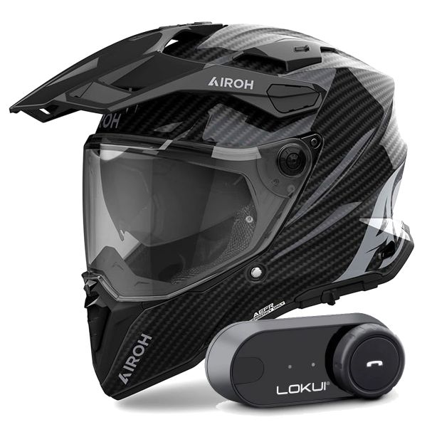Full Face Airoh Commander 2 Full Carbon + Kit Bluetooth Lokui K30 Full Face Airoh Commander 2 Full Carbon + Kit Bluetooth Lokui K30