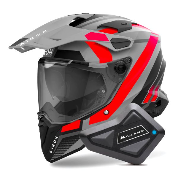 Airoh Commander Factor Casco Moto – Antracite Opaco, Taglia L, Integrale, Per Enduro E Turismo