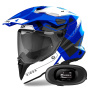 Casque Full Face Airoh Commander 2 Reveal Blue + Kit bluetooth 5R Lite Solo
