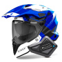 Casque Full Face Airoh Commander 2 Reveal Blue + Kit Bluetooth BT Mini