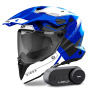 Casque Full Face Airoh Commander 2 Reveal Blue + Kit Bluetooth Lokui K30
