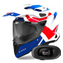 Casque Full Face Airoh Commander 2 Reveal Blue Red + Kit bluetooth 5R Lite Solo