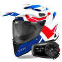 Casque Full Face Airoh Commander 2 Reveal Blue Red + Kit Bluetooth 5S Solo