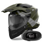Casque Full Face Airoh Commander 2 Reveal Military Green + Kit bluetooth 5R Lite Solo