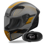 Casque Full Face Airoh Connor Achieve Bronze Matt + Kit bluetooth 5R Lite Solo