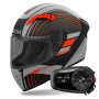 Casque Full Face Airoh Connor Achieve Orange Matt + Kit Bluetooth 5S Solo