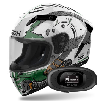 Full Face Airoh Connor Alligator + Kit bluetooth 5R Lite Solo