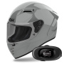 Casque Full Face Airoh Connor Color Cement Grey + Kit bluetooth 5R Lite Solo