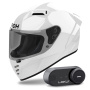 Casque Full Face Airoh Connor Color White + Kit Bluetooth Lokui K30