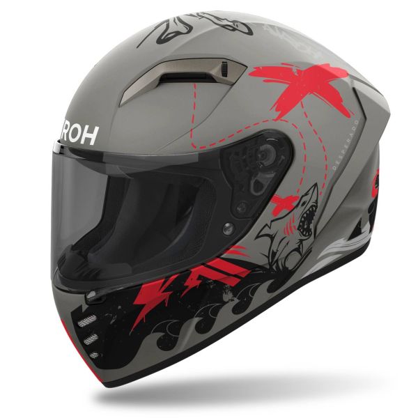 Airoh Connor Desperados Orange Matt + Kit Bluetooth BT Mini