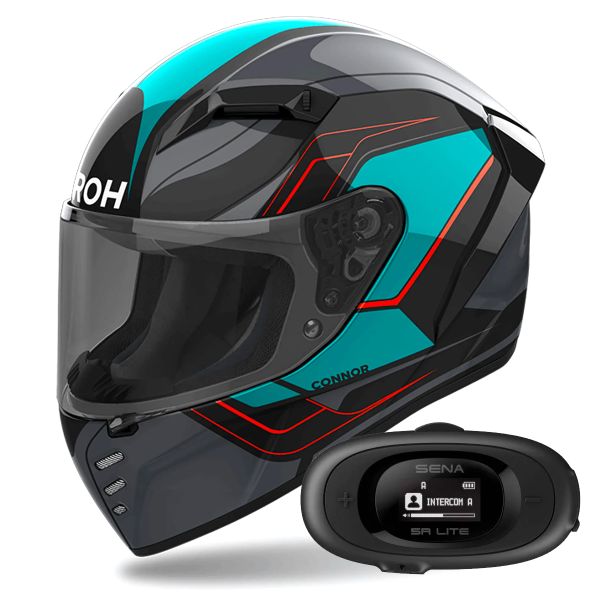 Full Face Airoh Connor Dunk + Kit bluetooth 5R Lite Solo