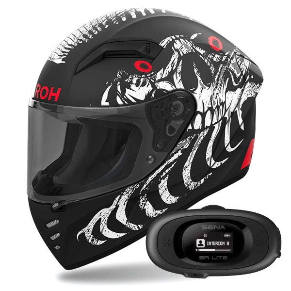 Full Face Airoh Connor Myth Matt + Kit bluetooth 5R Lite Solo